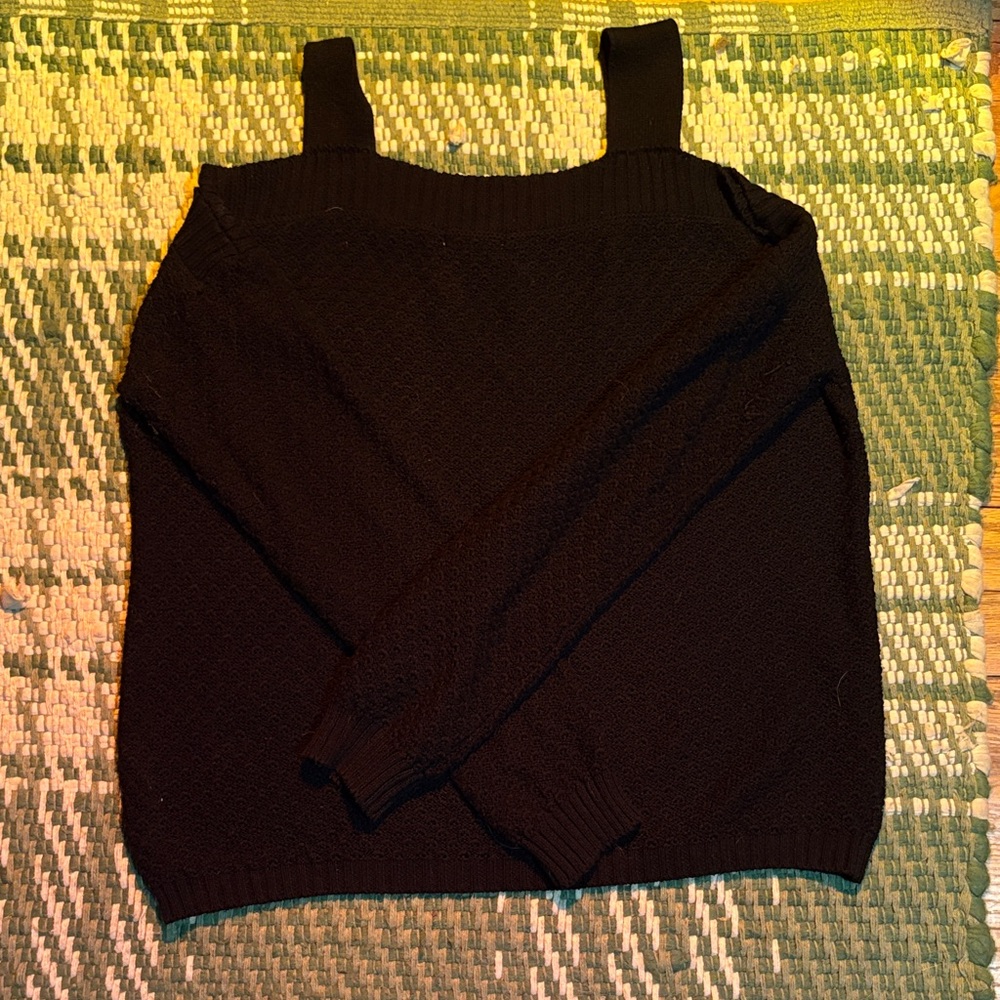 SO Black Off-the-Shoulder Sweater